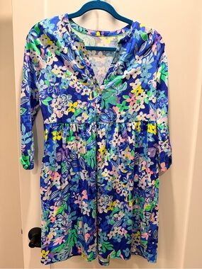 Lilly Pulitzer Blue Floral Dress